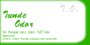 tunde odor business card